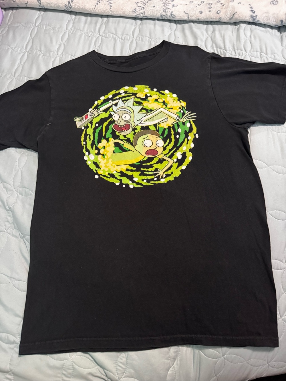 Ripple Junction Black Rick and Morty Tag Graphic Tee
